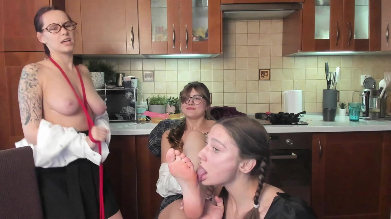 She licks her classmates' feet and shoes as a thank-you for helping her with her schoolwork