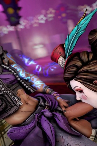 Two Scavenging Sluts Licking on a Big Breast Transgender BBC, Mad Moxxi Deepthroating Amara’s Cock