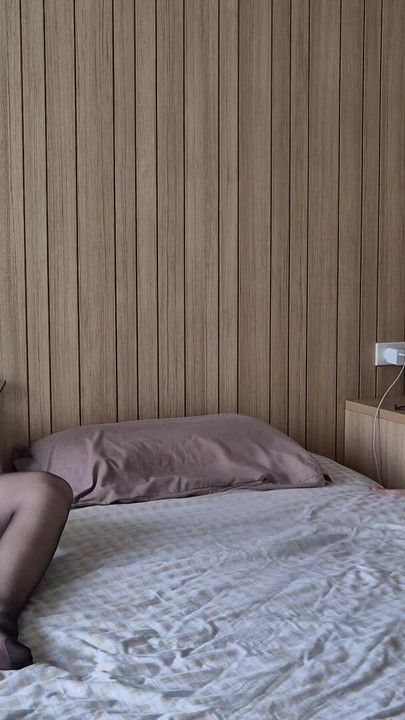 Iconic moment from "Caught on Masturbating Step Sister. My stepsister seduced me. Masturbation in pantyhose, tights fetish"