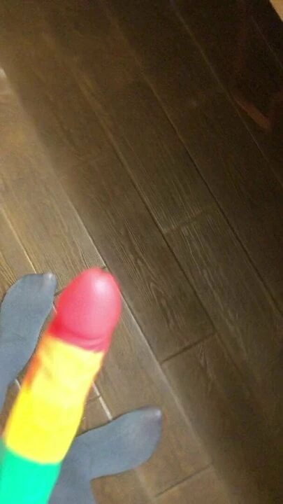Who wants some rainbow strapon