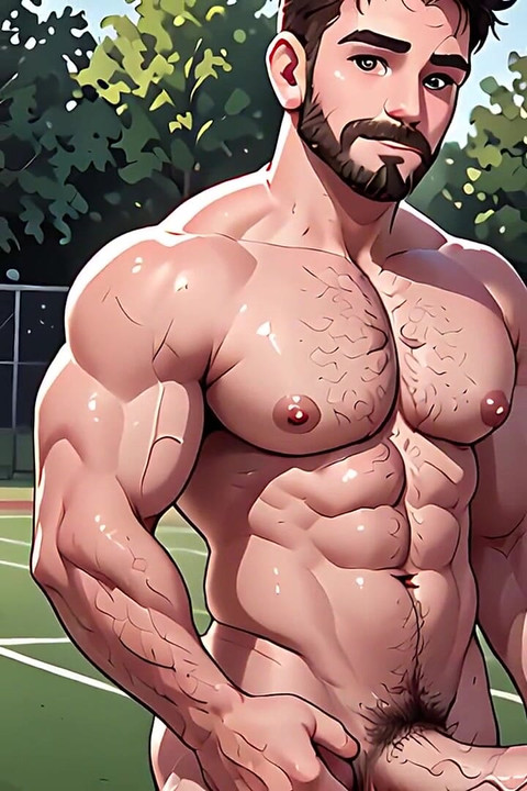 Muscular and Fully Nude