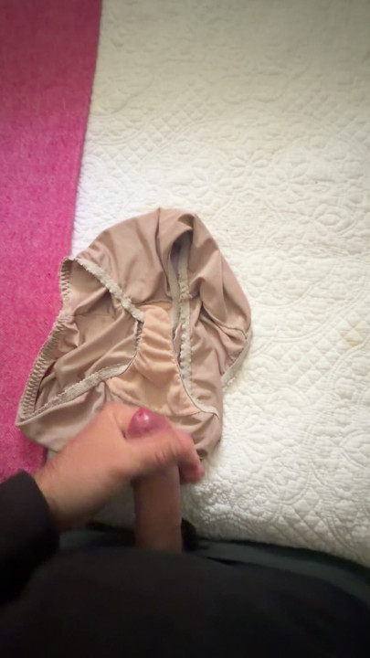 RealMoms used panties covered in RealSons cum