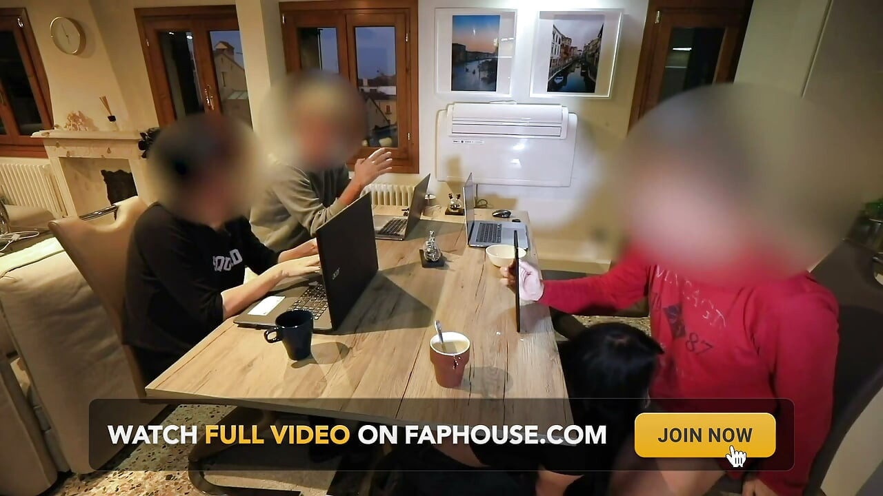 Extreme! Hot Cock Made to Cum Under the Table