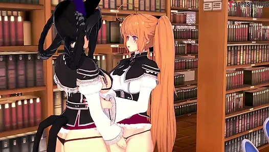 Watchin Kuroka & Irina Lesbian Sex - DXD NTR Madness Series