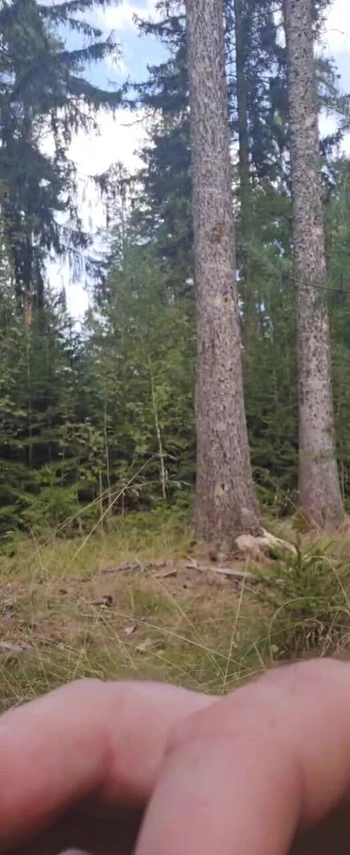 Dirk Renner cums in the forest