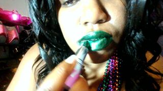 Giftige grüne Lippen