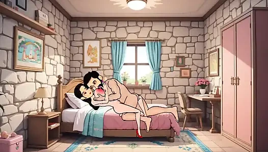 Büyük yarak - karısı ve kocası odanın tadını çıkarıyor