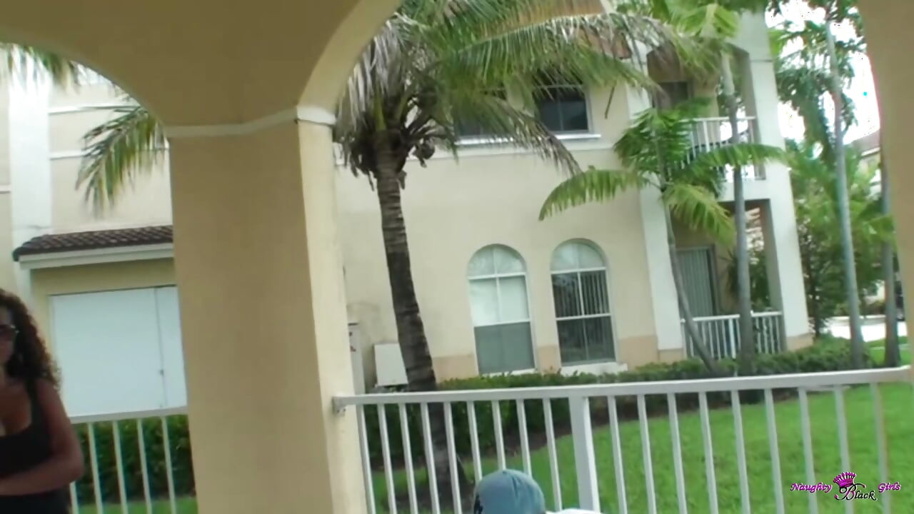 この男がこの黒人の顔に射精する前に、彼は通りで彼女とセックスした