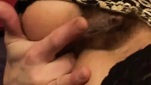 Blonde French Cougar Lick Balls