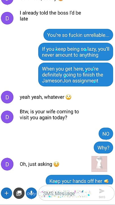 My husband bet his 28-year-old apprentice that he couldn't fuck me... I made him lose the bet.