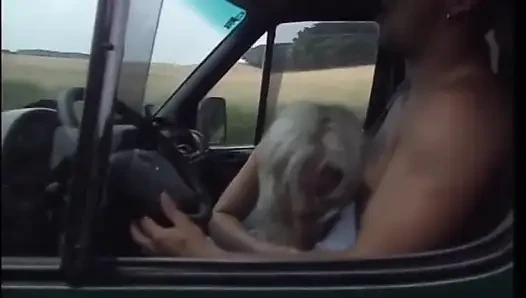 Blonde Horny MILF Have a Hard Sex Inside the Car
