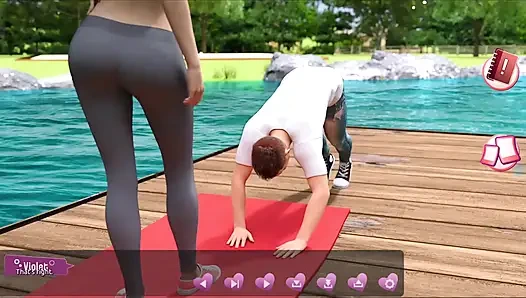 Membantu cewek-cewek seksi #3 - Johannes menyelidiki puncaknya untuk melihat apa yang sedang dilakukan gadis di kabin ini.