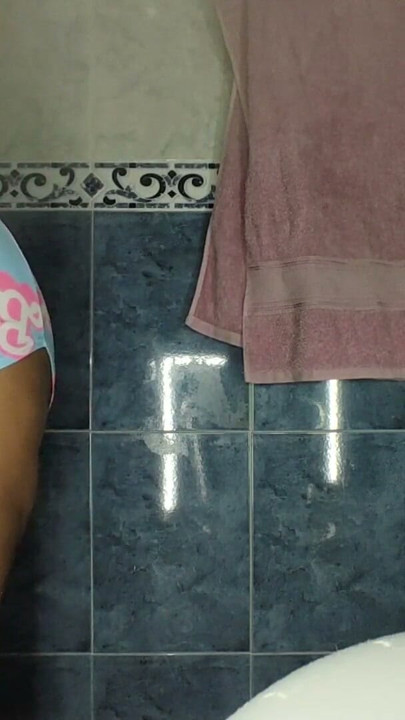 Big Ass Girl Trapped in Pajamas in Bedroom Bathroom | Clip 2
