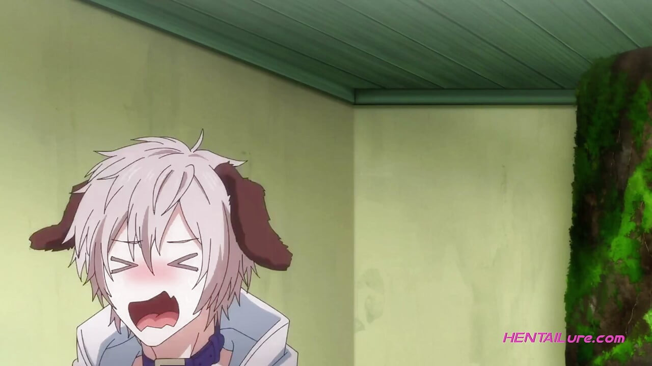 Rough puppy straddling with whimper moans & rough gripping - Dubbed Gay Hentai