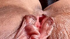 Up Close Pussy Play With A Huge Creampie.