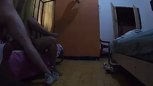 Межрасовый секс с Каленой и туристом