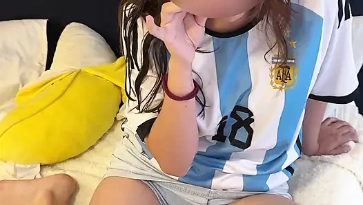 Argentina after the World Cup fucks a subscriber who makes him debut
