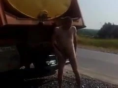 Roadside Nude Shower