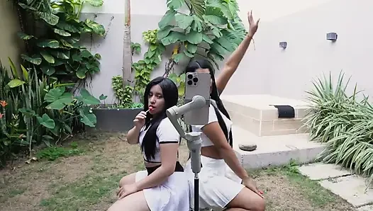 Horny Gardener Fucks Cute Tiktoker with Perfect Body in the Middle of His Garden
