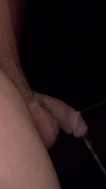 Small cock morning piss