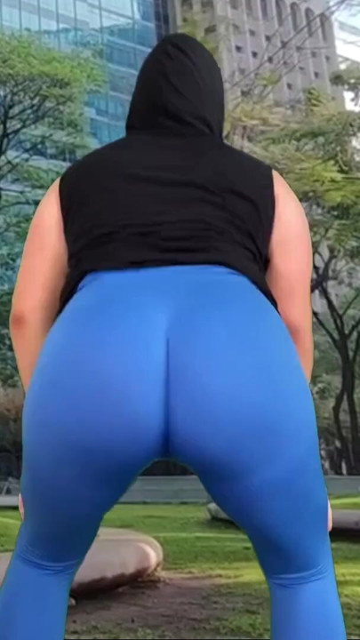Jaw-dropping moment from "Big butt guy public ass workout"