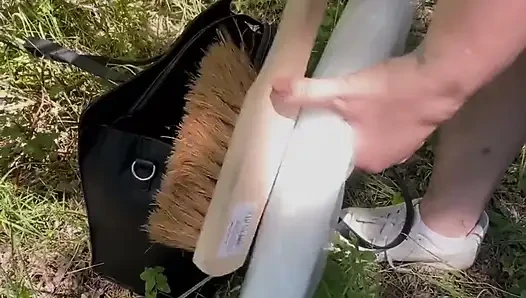 Outdoor Disgrace: BDSM Session W/ Tools From Hardware Store