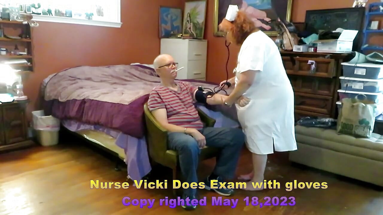 Nurse Vital Signs and Oral Exam with Gloves - Requested Video