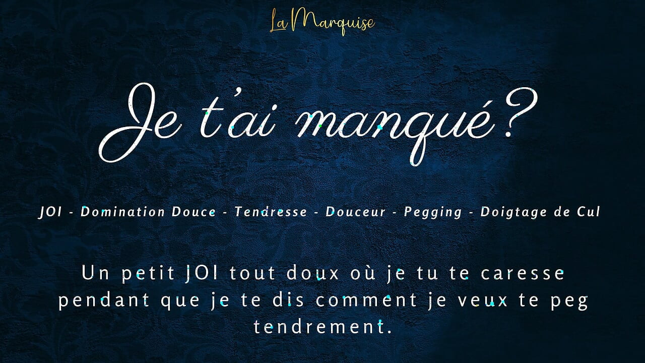 French Audio Porn | Little JOI where I want to peg you