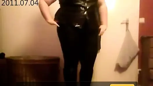 Leder kleid
