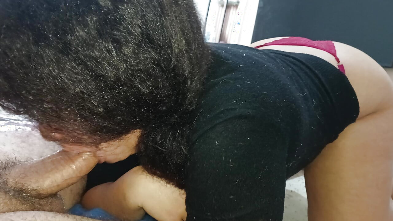 SHE SUCKS HARD ON THIS COCK, SHAKING AND DEVOURING IT WITH HER BLOWJOB
