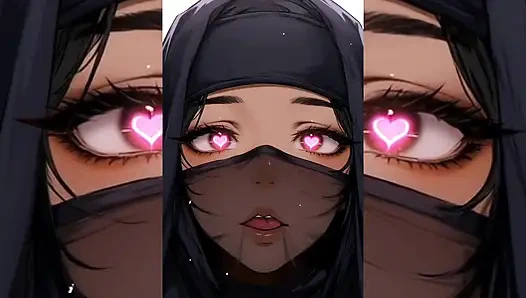 Hijabi muslimische schätzchen necken & twerking solo - beste verführerische spanking, hüpfen &hijab teil 1