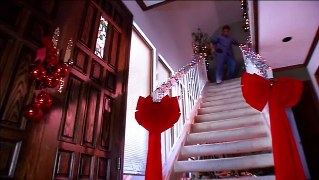 Hot man was a good boy during the last year and that's why his devout wish was realized by sexy girl in Santa's suit