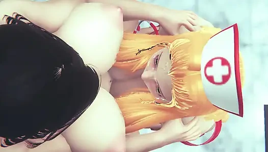 3D ANIMATION - горячие медсестры с осмотром спермы милфы-футанари