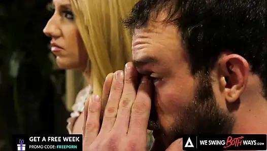 WE SWING BOTH WAYS - Sophia Grace Brings Bi-Curious Husband For Hot Bisexual Office Threesome