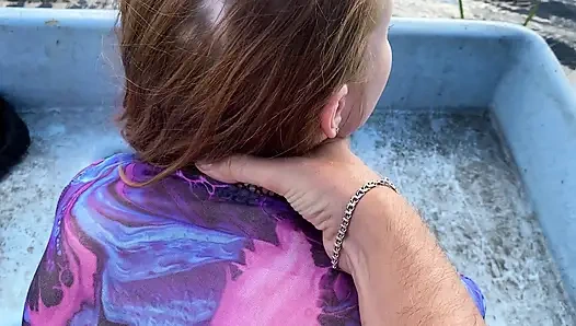 Er nahm ein Boot, um meinen mund, meine muschi und meine sperma zu benutzen