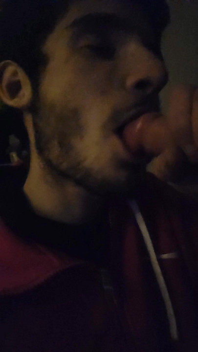 I suck the dildo.