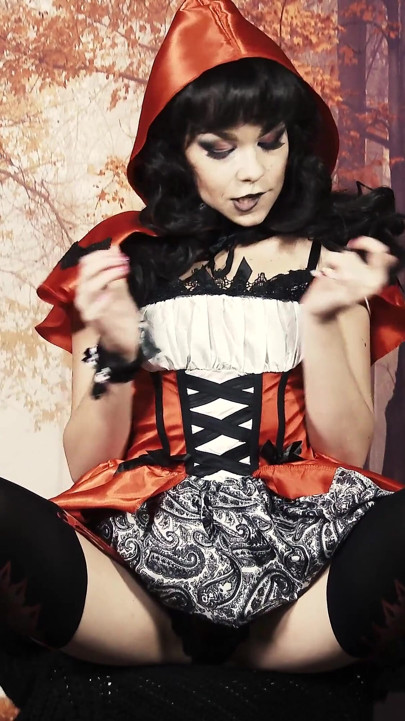 407 Rebeka Black as Hot Red Riding Hood for Adult Movie