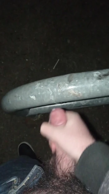 Gay cum in public (by night)