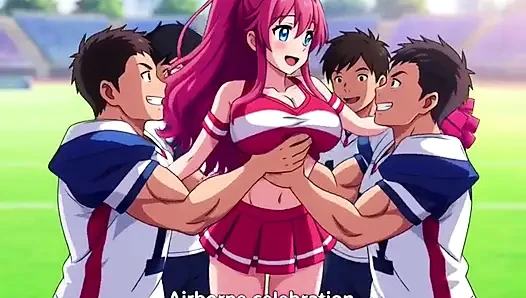 cheerleader Mia gives her favorite team the ultimate private celebration