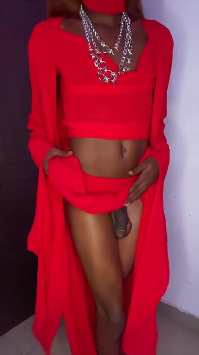 A Senhora de Vermelho com Cenoura