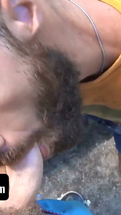 Latin Leche - Muscular Amateur Latino With Beard Slobbers And Rides Stranger's Cock Outdoors | Clip 1