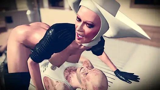 Old 70 Yo Nun and Ritch Man