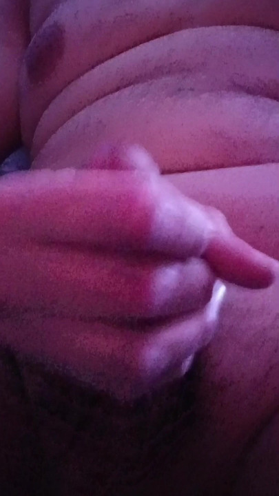 Fat guy jerks off