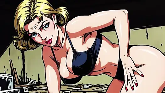 Ai cartoon - tante seksi lagi asik menggoda