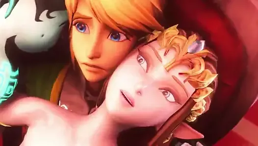 Link cocu par la princesse Zelda profitant de la bite de Ganon