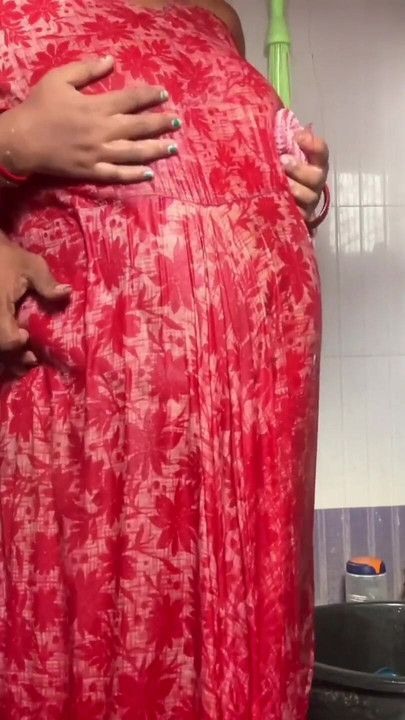 Memorable moment from "sexy aunty romance in birthroom with her son in law"