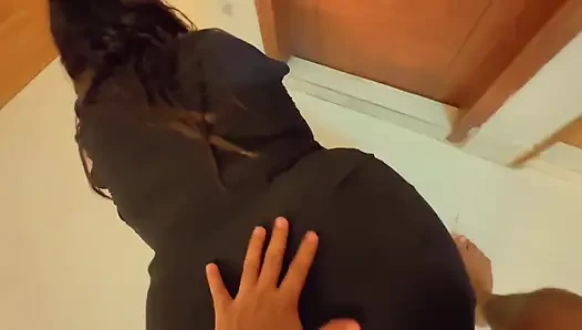 Huge Hanging Fat Boobs & Big Ass Arab Hot Stepaunty Want Fuck From Neighbor When Her Husband Go to Market!