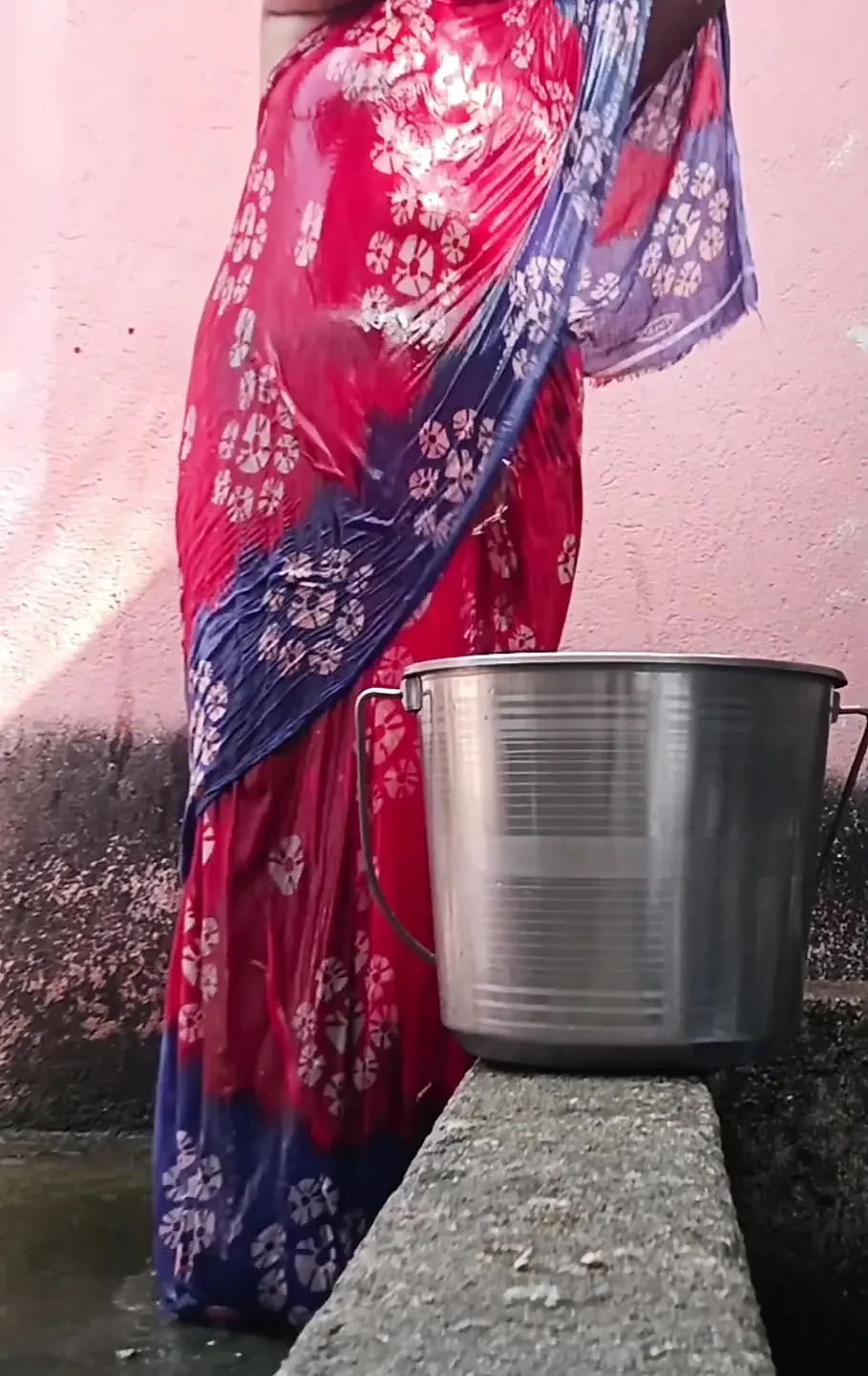 First Time Outdoor Shoot of Bathing - Solo