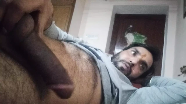 Indian man enjoy