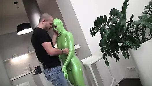 Babe in green costume fucked hard